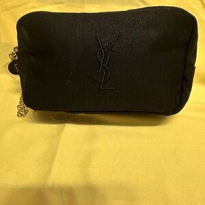 NWOT Yves Saint Laurent Gold Chain and pendant Accent, Cosmetic Bag